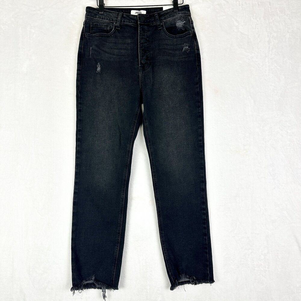 JBD Just Black Denim High Rise Straight Jeans Size 28 NWT Washed Black